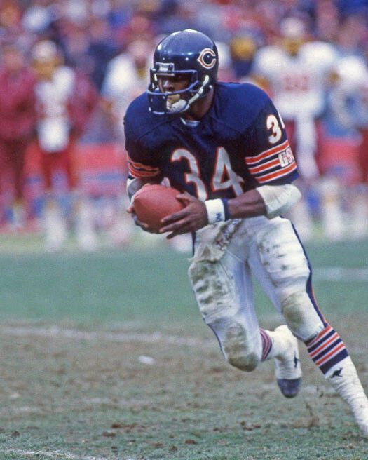 1984 Chicago Bears Walter Payton Glossy Keychain Football Keychain