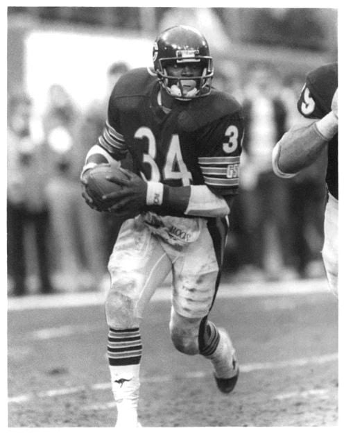 1984 Chicago Bears Walter Payton Keychain Football Print Glossy Keychain Hof 93