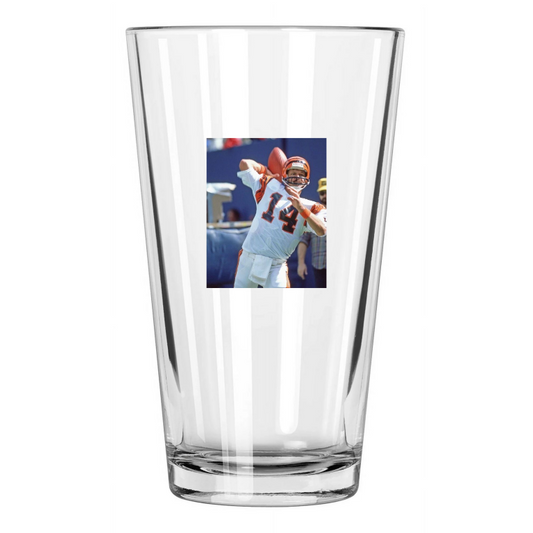 1984 Cincinnati Bengals Ken Anderson Photo Football Pint Beer Drinking Glass