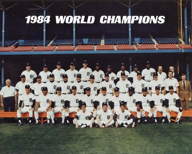 1984 Detroit Tigers World Series Champions Champs Glossy Keychain Keychain