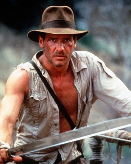 1984 Film Actor Harrison Ford Indiana Jones Glossy Keychain Movie Keychain