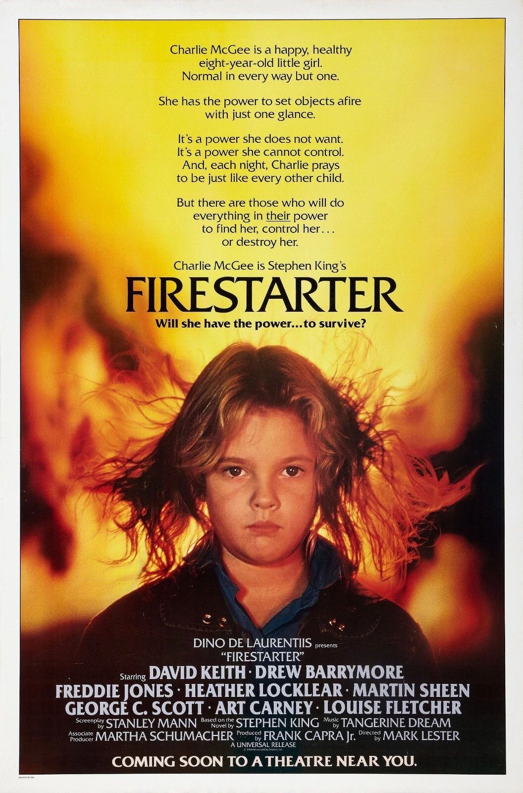 1984 Firestarter Movie Magnet Drew Barrymore Charlie Heather Locklear