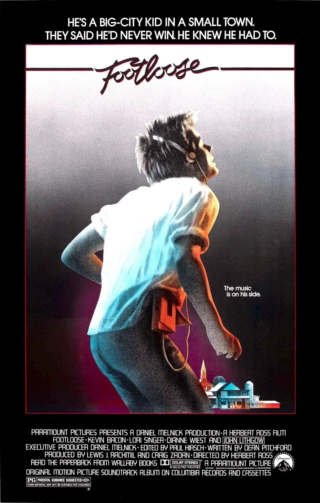 1984 Footloose Movie Keychain Kevin Bacon Ren Ariel Reverend