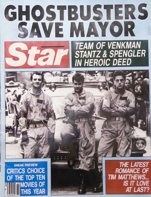 1984 Ghostbusters Save Mayor Star Magnetprint Venkman Egon Ray Winston