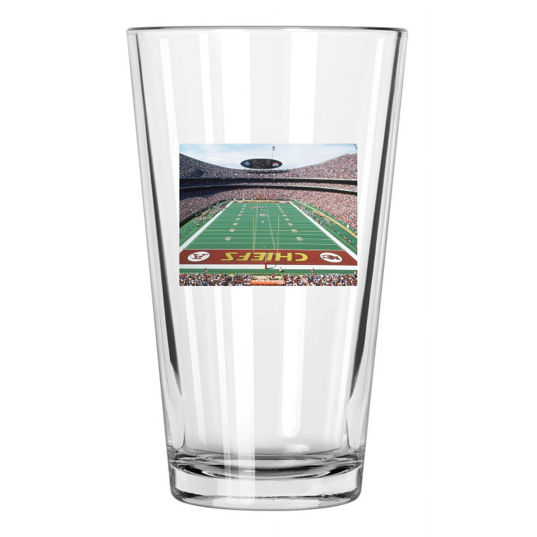 1984 Kansas City Chiefs Arrowhead Stadium Photo Pint Beer Drinking Glass
