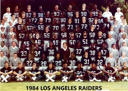 1984 Los Angeles Raiders La Team Photo Football Nfl 300 Piece Jigsaw Puzzle