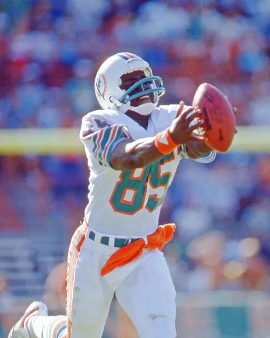 1984 Miami Dolphins Mark Duper Glossy Keychain Football Keychain