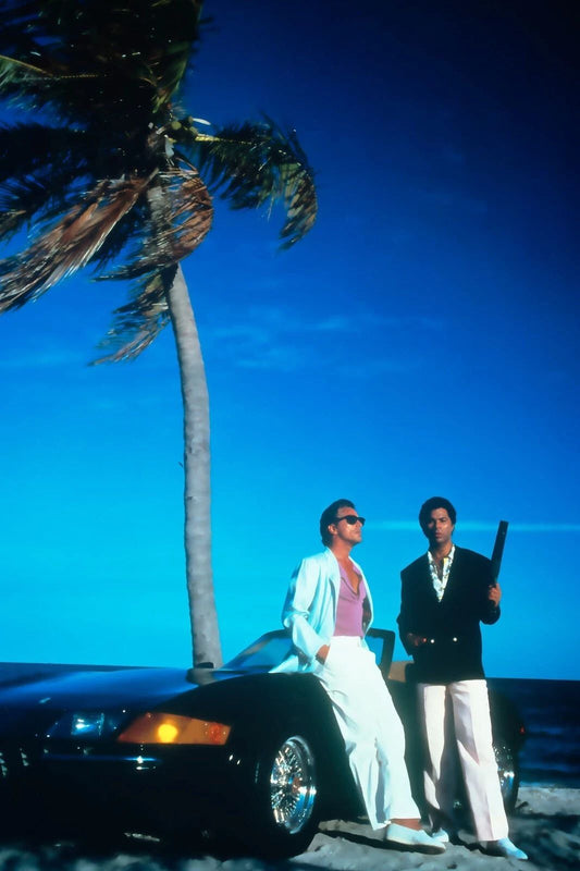1984 Miami Vice Movie Keychain Crockett Tubbs Don Johnson Police