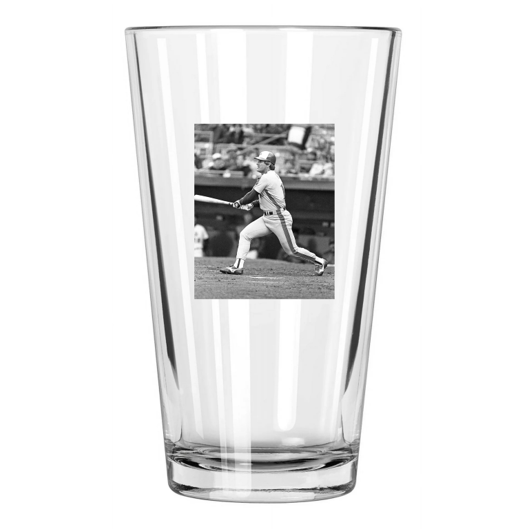 1984 Montreal Expos Pete Rose Photo Baseball Pint Beer Drinking Glass
