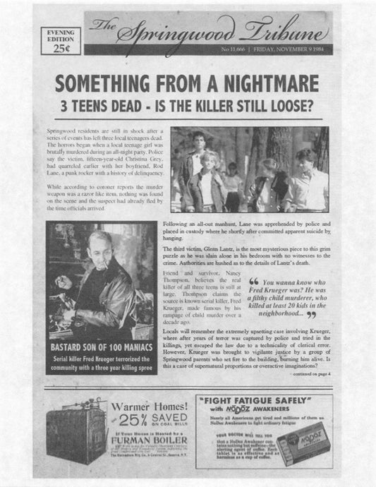 1984 Nightmare On Elm Street 3 Teens Dead Is The Killer Still Loose Freddy
