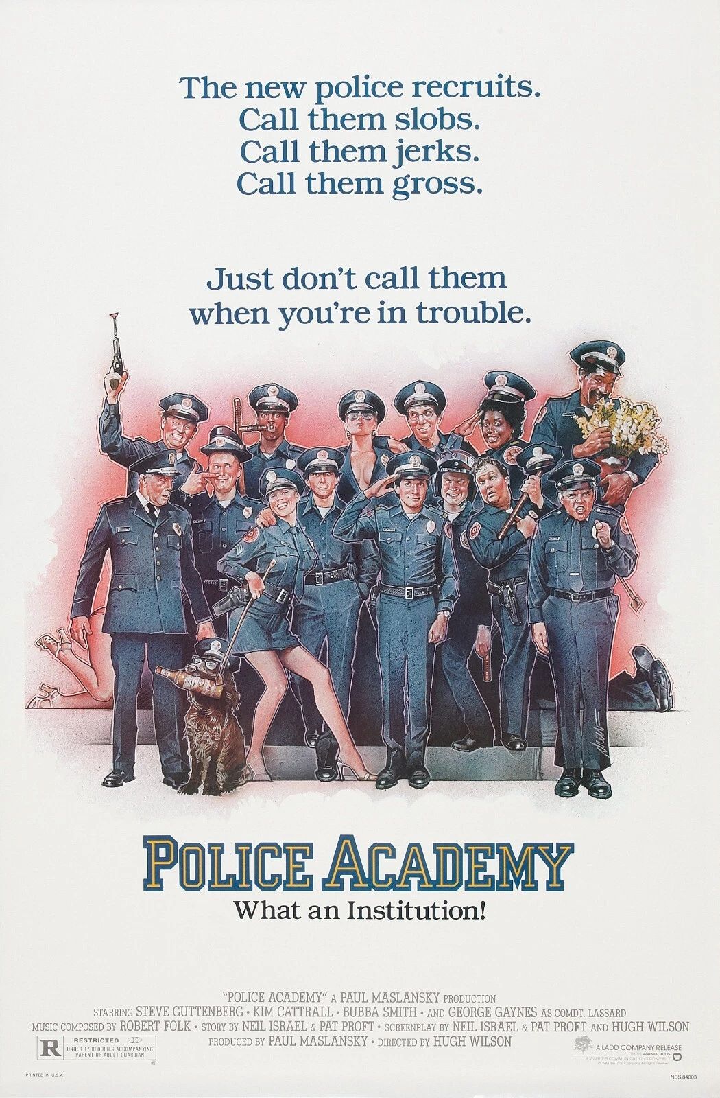 1984 Police Academy Movie Steve Guttenberg Kim Cattrall 300 PCS Jigsaw Puzzle