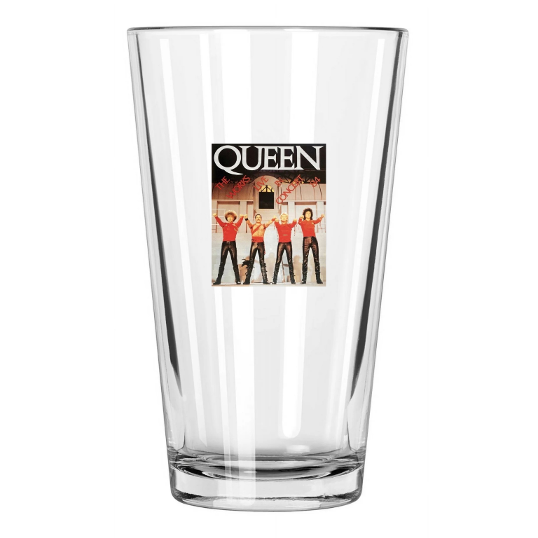 1984 Queen Concert Photo The Works Tour Freddie Mercury Pint Beer Drinking Glass