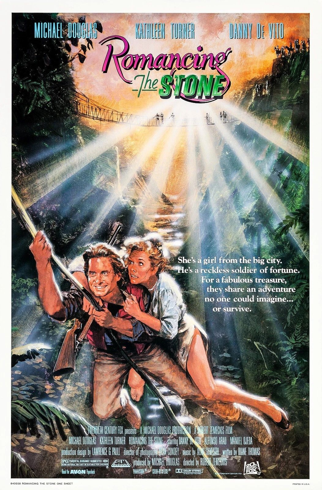 1984 Romancing The Stone Movie Magnet Michael Douglas Kathleen Turner