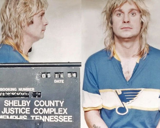 1984 Singer Ozzy Osbourne Glossy Mugshot Photo Print Memphis, Tn Poster