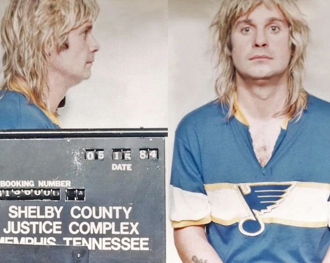 1984 Singer Ozzy Osbourne Glossy Mugshot Magnet Print Memphis, Tn Magnet