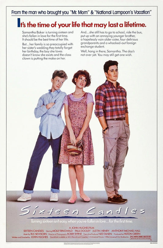 1984 Sixteen Candles Movie Poster Molly Ringwald Anthony Michael Hall