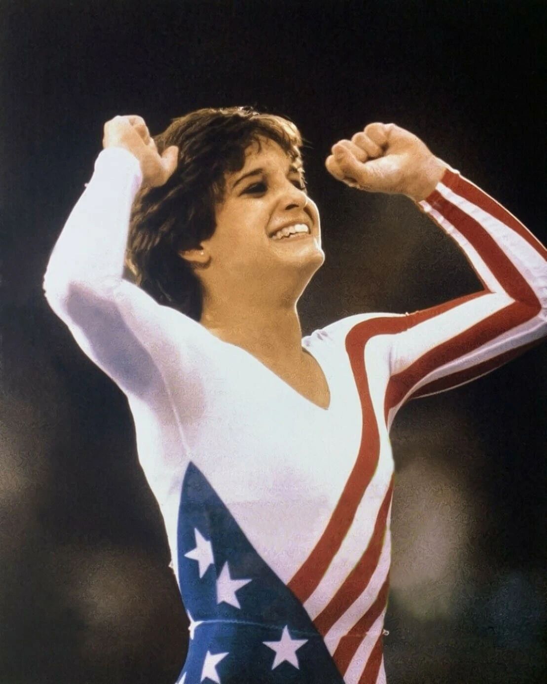 1984 Summer Olympics Mary Lou Retton Glossy Photo Los Angeles Print Usa 1