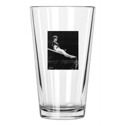 1984 Summer Trials Mary Lou Retton Gymnastic Usaposter Pint Beer Drinking Glass