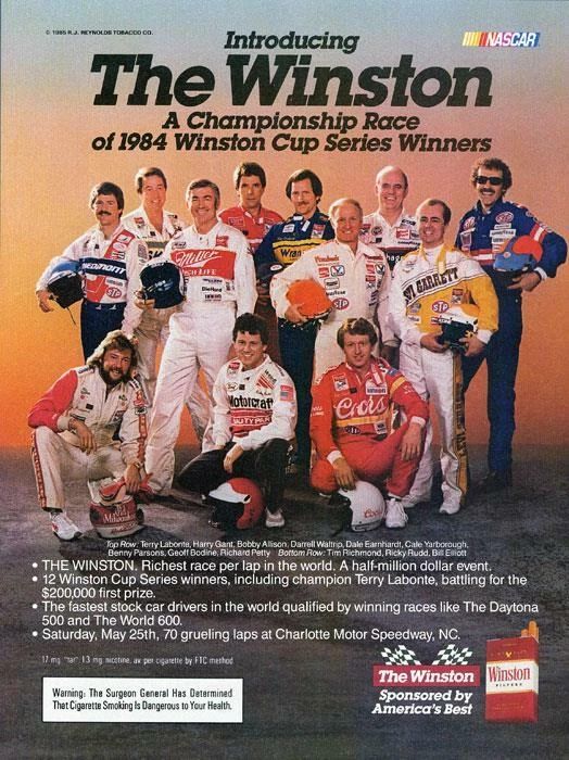 1984 The Winston Keychain Auto Racing Picture Nascar Stock Car Winston Cup