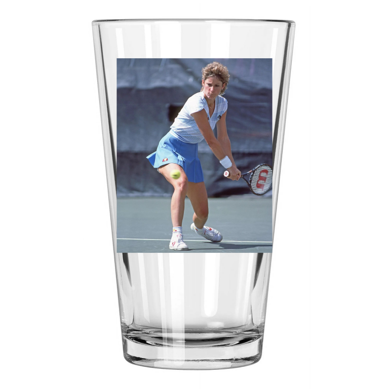 1984 Tennis Legend Chris Evert Photo Pint Beer Drinking Glass
