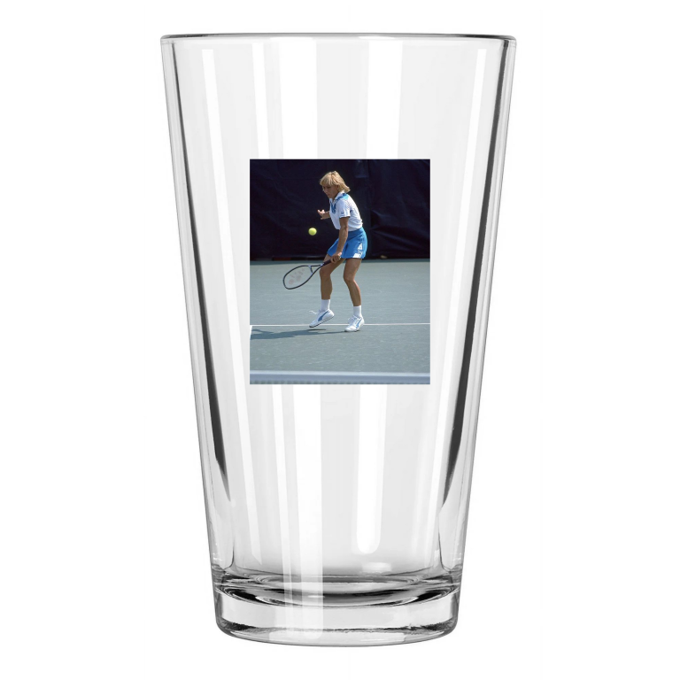 1984 Tennis Legend Martina Navratilova Photo Tennis Pint Beer Drinking Glass