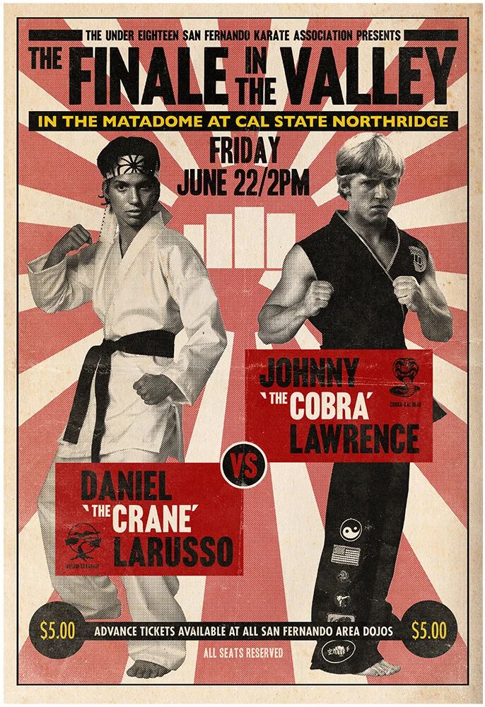 1984 The Karate Kid Daniel Larusso Vs Johnny Lawrence Fight Magnet Cobra Kai