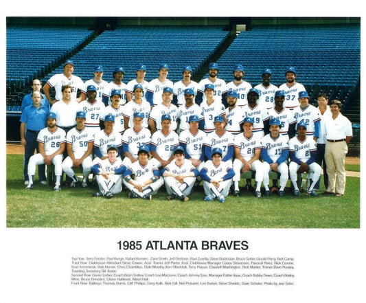1985 Atlanta Braves Team Photo Baseball Mlb Picture 300 Piece Jigsaw Puzzle