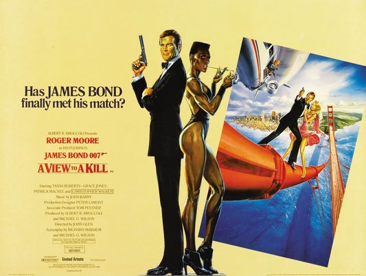 1985 A View To A Kill Movie Poster 007 James Bond Roger Moore