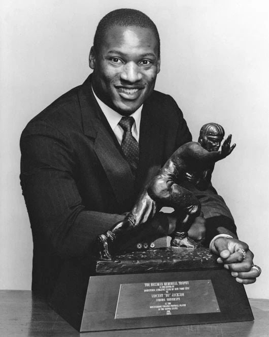 1985 Auburn Tigers Bo Jackson Glossy Keychain Keychain Heisman Trophy Winner 1