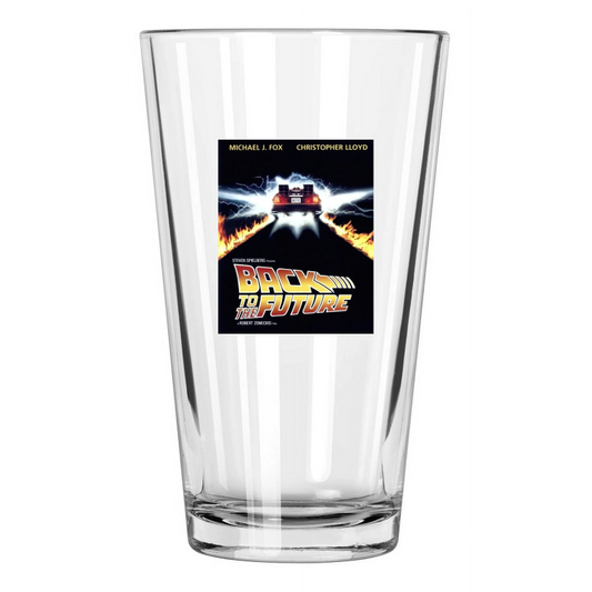 1985 Back To The Future Photo Michael J Fox Movie 1 Pint Beer Drinking Glass