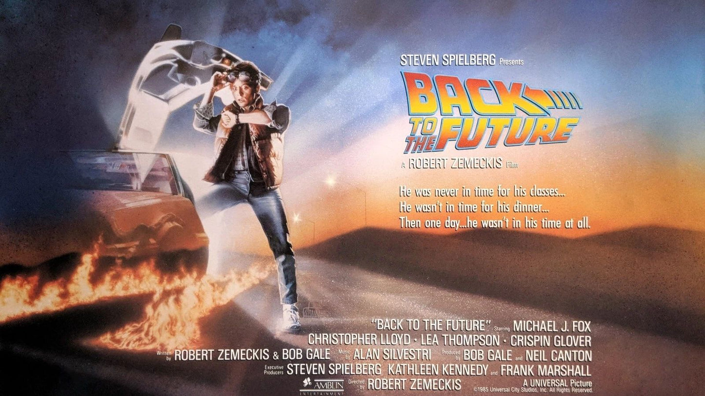 1985 Back To The Future Movie Keychain Marty Mcfly Doc Brown 1