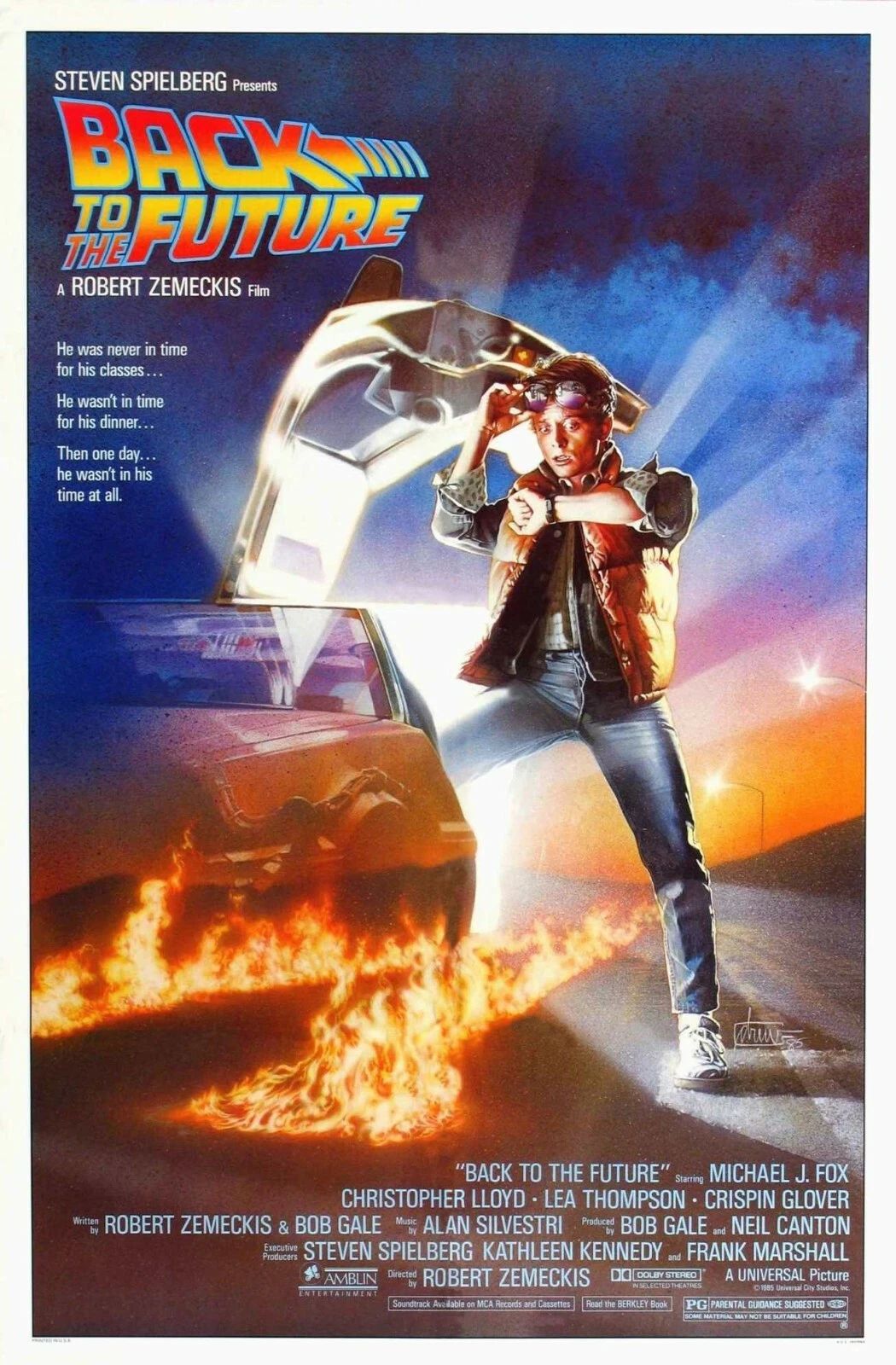 1985 Back To The Future Movie Magnet Marty Mcfly Doc Brown