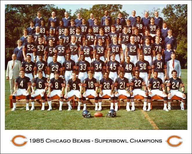 1985 Chicago Bears Team Glossy Magnet Superbowl Champs Print Roster Magnet