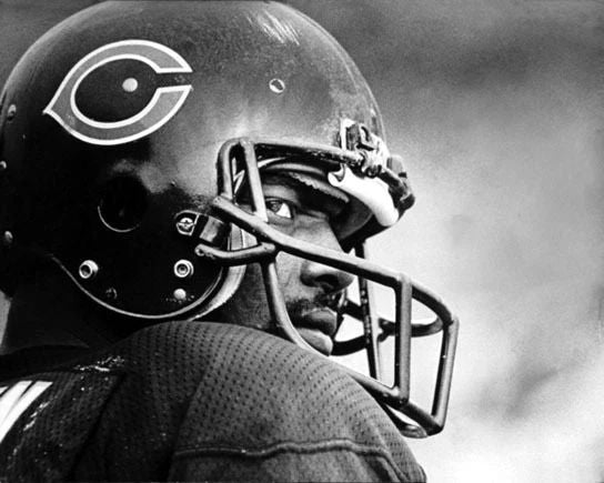 1985 Chicago Bears Walter Payton Glossy Keychain Nfl Football Keychain