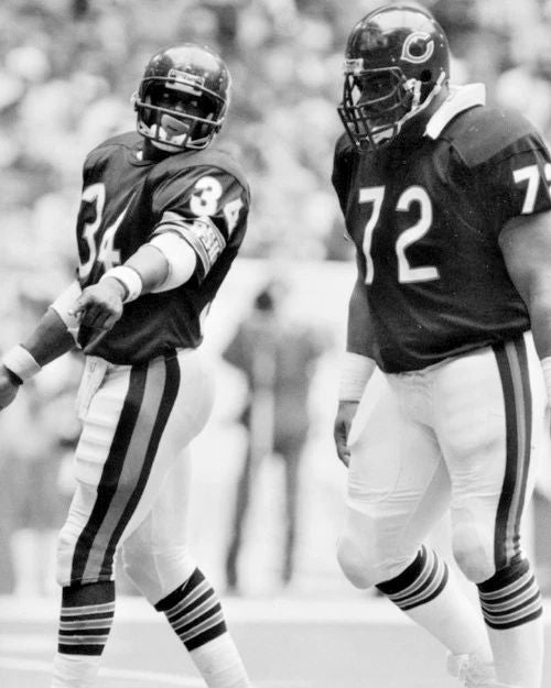 1985 Chicago Bears Walter Payton And William Perry Photo Print Poster