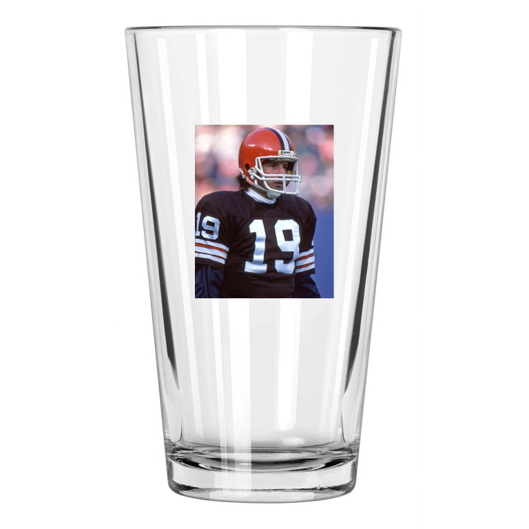 1985 Cleveland Browns Bernie Kosar Photo Nfl Football Pint Beer Drinking Glass