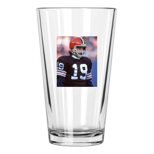 1985 Cleveland Browns Bernie Kosar Photo Nfl Football Pint Beer Drinking Glass