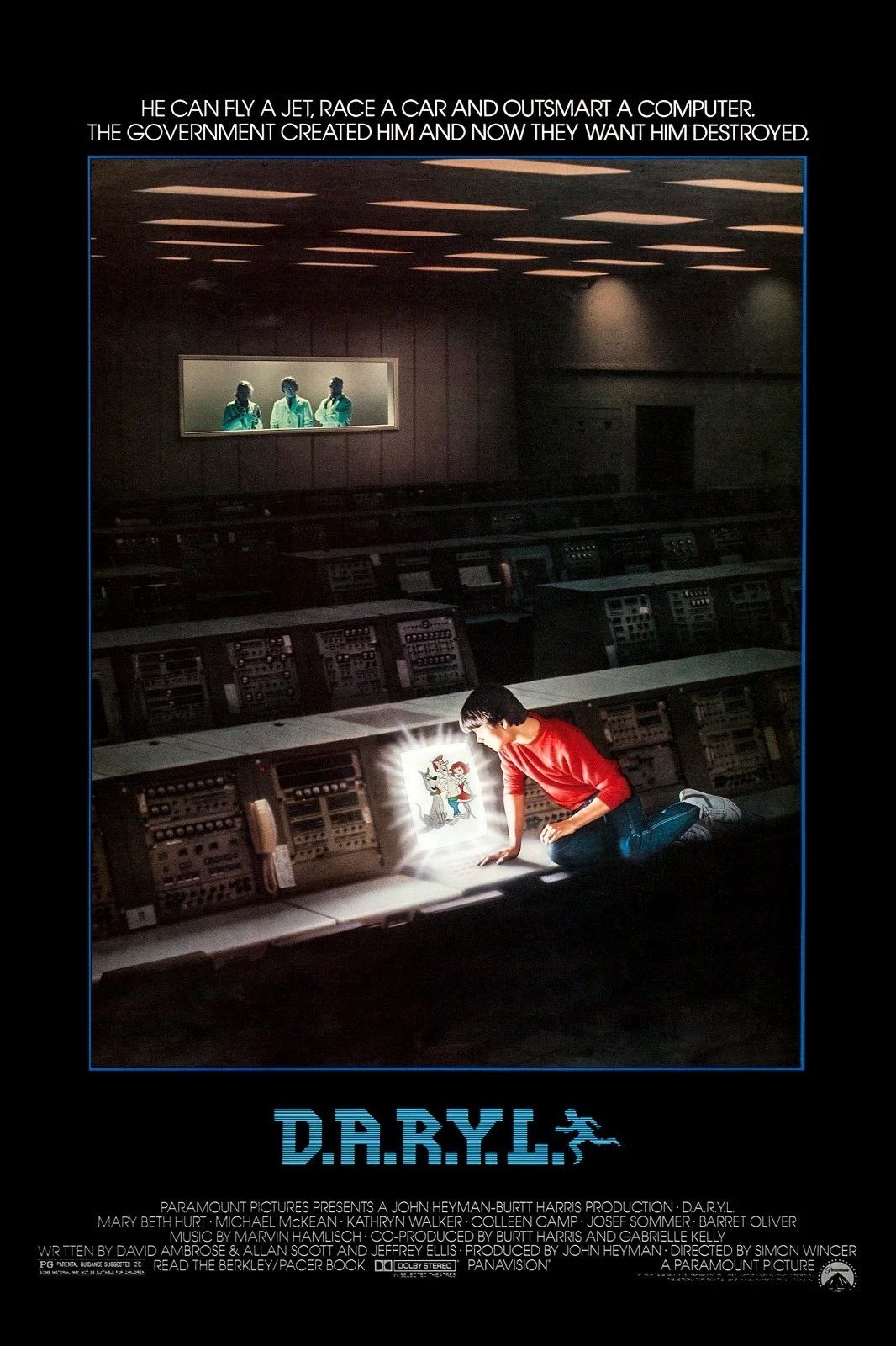 1985 Daryl Movie Poster Barret Oliver Mary Beth Hurt Michael Mckean