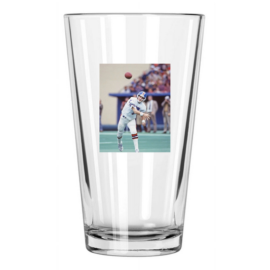 1985 Denver Broncos John Elway Photo Football Hof 2004 Pint Beer Drinking Glass