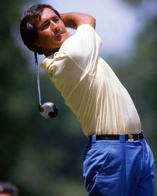 1985 Famous Golfer Seve Ballesteros Glossy Photo PGA Print Poster
