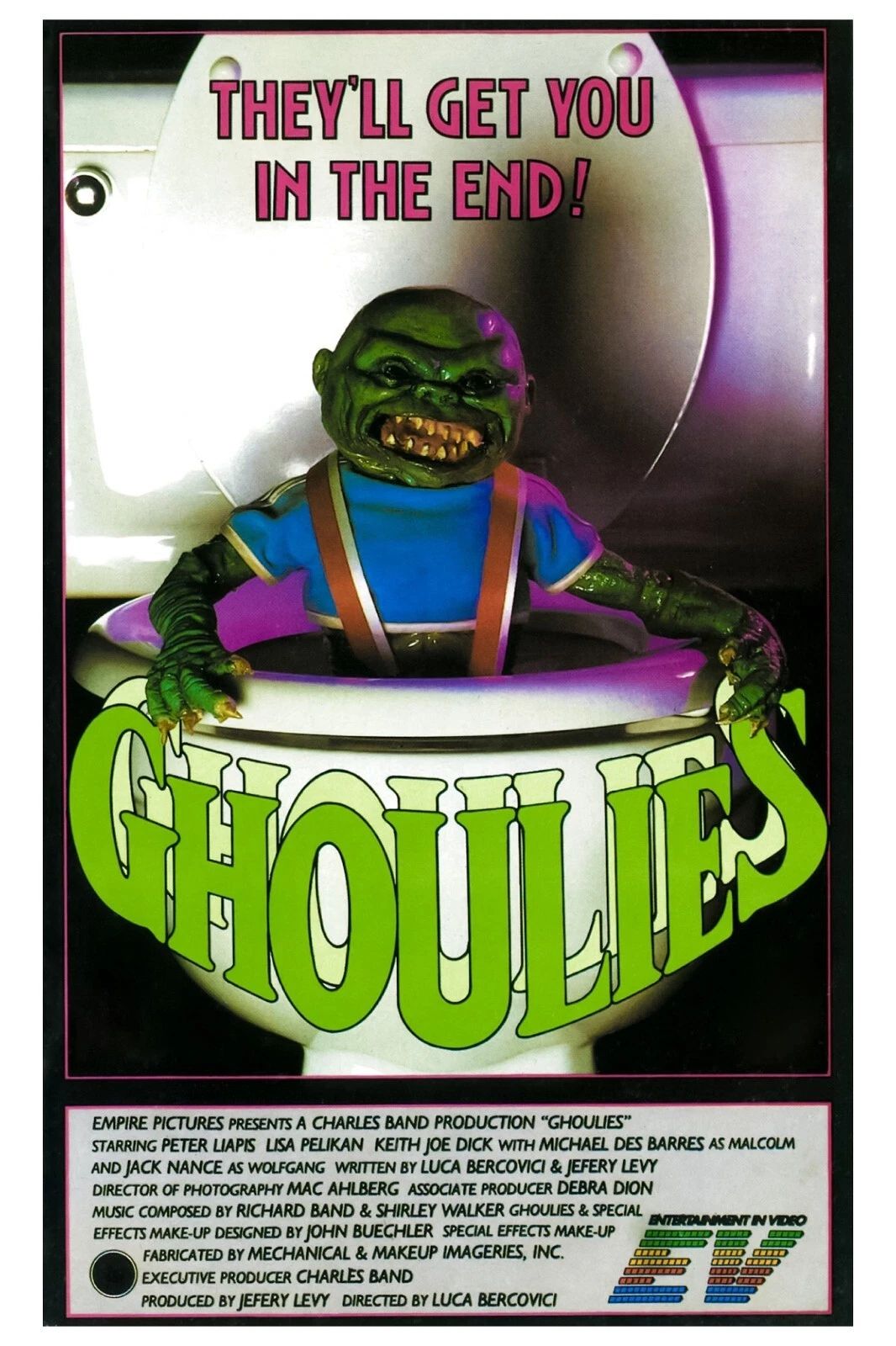 1985 Ghoulies Movie Keychain Jonathan Rebecca Malcolm
