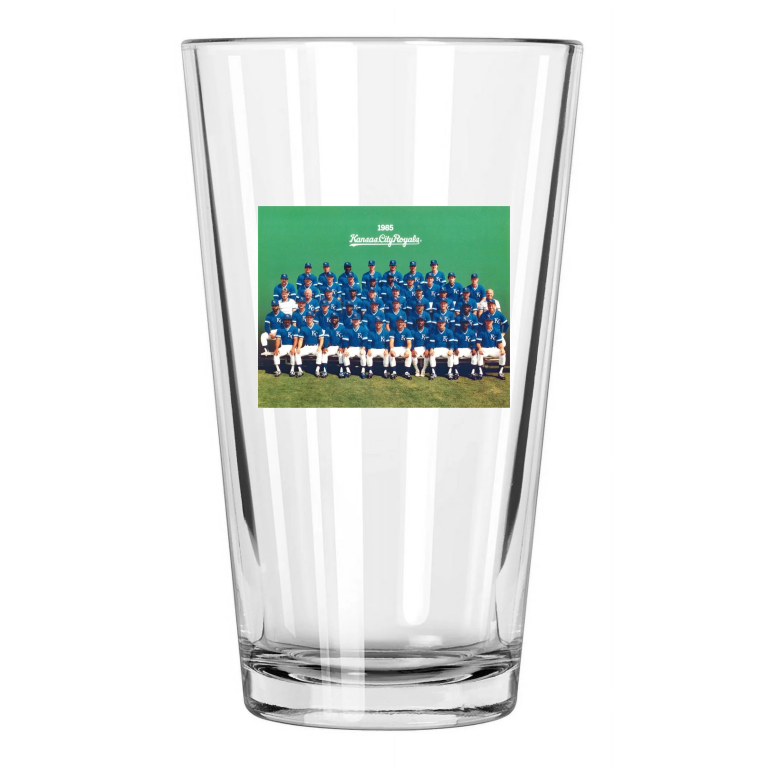 1985 Kansas City Royals World Series Champions Champs Pint Beer Drinking Glass
