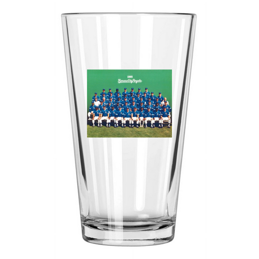 1985 Kansas City Royals World Series Champions Champs Pint Beer Drinking Glass