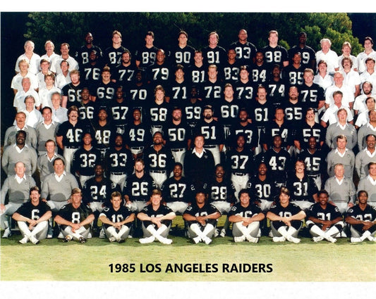 1985 Los Angeles Raiders La Team Photo Football Picture Nfl
