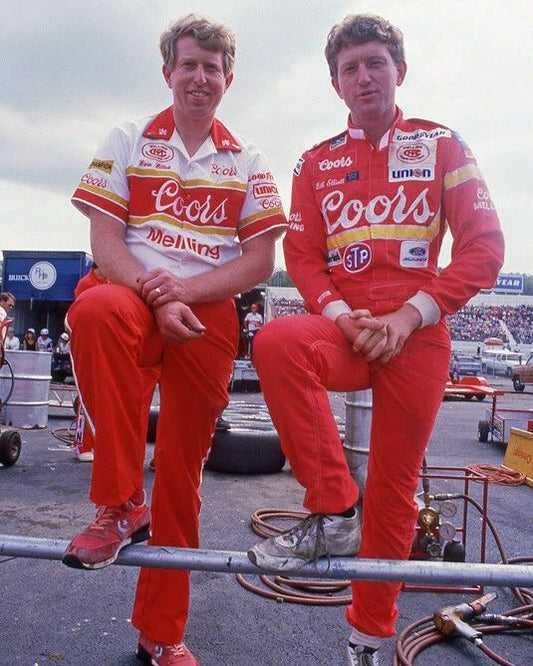 1985 Nascar Driver Bill And Ernie Elliott Glossy Keychain Martinsville Keychain