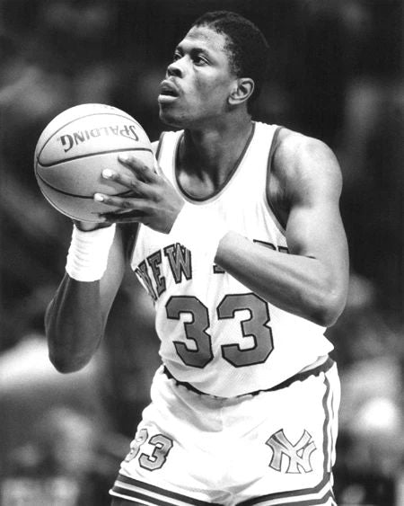 1985 New York Knicks Patrick Ewing Photo Basketball Print Glossy Poster Rc
