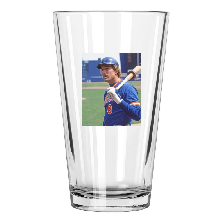 1985 New York Mets Gary Carter Photo Baseball Hof 2003 Pint Beer Drinking Glass