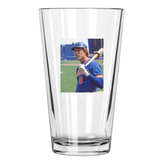 1985 New York Mets Gary Carter Photo Baseball Hof 2003 Pint Beer Drinking Glass