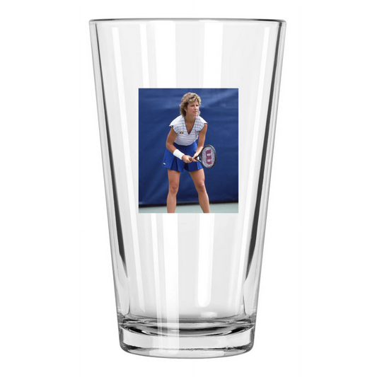 1985 Tennis Champion Chris Evert Photo Pint Beer Drinking Glass