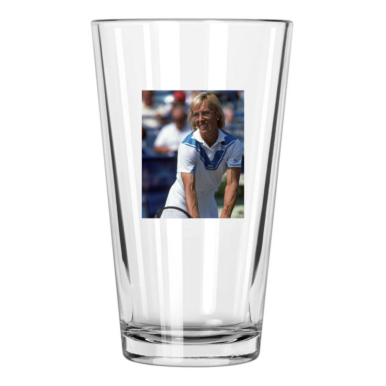 1985 Tennis Legend Martina Navratilova Photo Pint Beer Drinking Glass